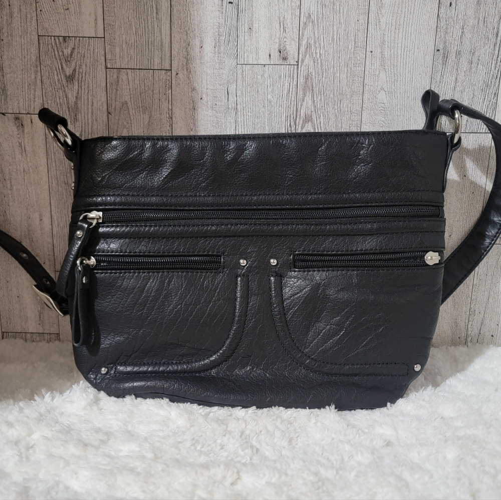 Stone & Co Black Leather Crossbody